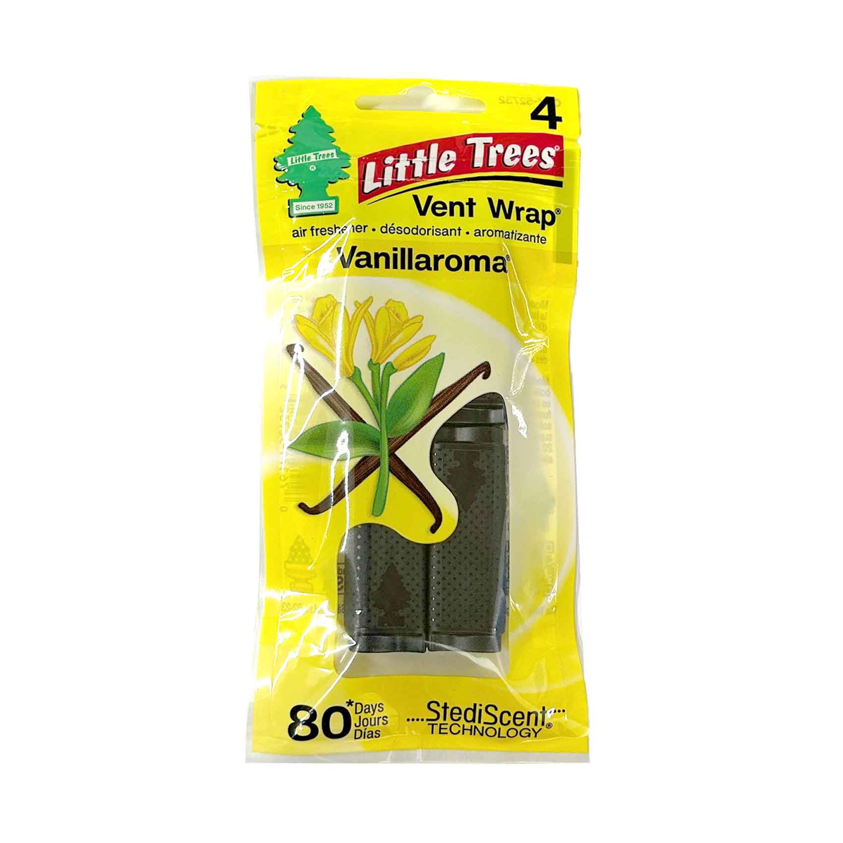 Little Trees Air Freshener 4 Vent Wrap Vanillaroma Scent