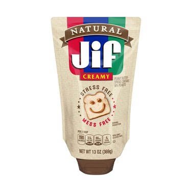 Jif Natural Creamy Squeeze Peanut Butter 369g