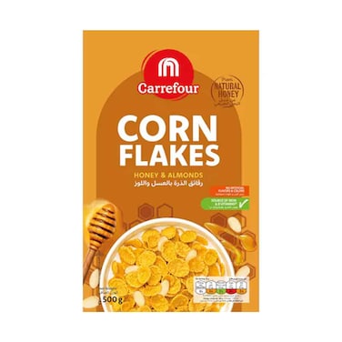 Carrefour Corn flakes Honey &amp; Almonds 500g
