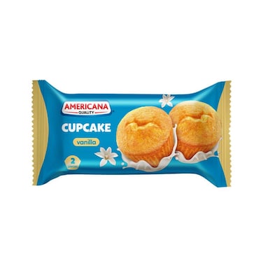 Americana Cupcake Filled with Vanilla Cream 55gx2 Pieces
