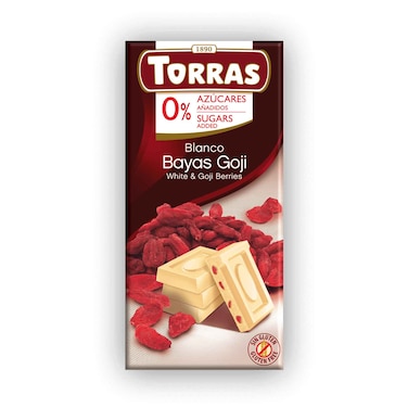 Torras Gluten Free White &amp; Goji Berries 75g