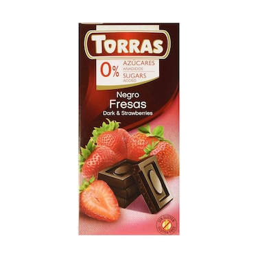Torras Gluten Free Dark &amp; Strawberries 75g
