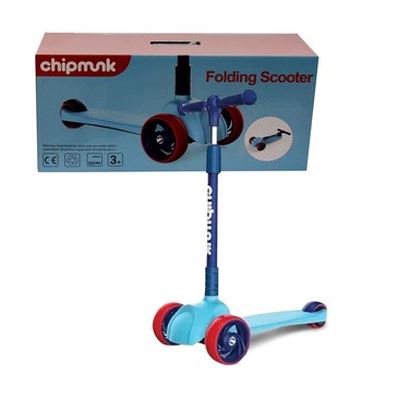 سكوتر قابل للطي من تشيبمونك للأطفال من عمر 3 سنوات فأكثر - أزرق