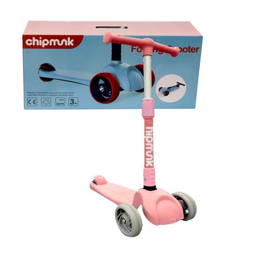 Chipmunk Folding Scooter For 3 Years Old Above Pink