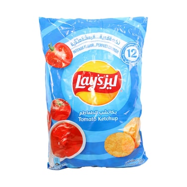 Lays Tomato Ketchup Potato Chips 21gx12 Pieces
