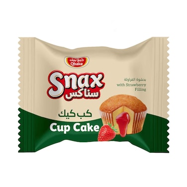 Qbake Snax Cup Cake With Strawberry Filling 30g