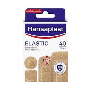 Hansaplast Elastic Extra Flexible Water Repellent Band Aid 40 Pieces
