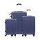 Hard Trolley 4 Wheels ABS 3 Pieces Set Sea Blue