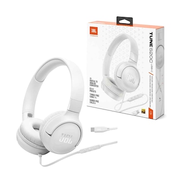 سماعة رأس سلكية جي بي إل Tune520C – أبيض