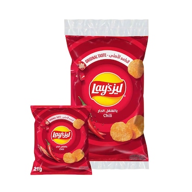 شرائح بطاطس ليز بالفلفل الحار 21 جم × 12 قطعة