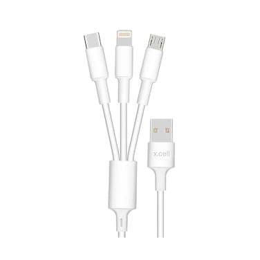 X.Cell USB-A To Multi-Charging Cable XLCBA31 White