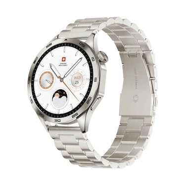 Swiss Military 1.43 Inches Amoled Display Golden Frame Smart Watch With Gold Metal Strap