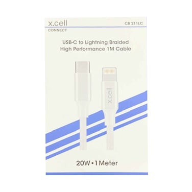 X.Cell Cable Braided USB-C To Lightning CB211LC White