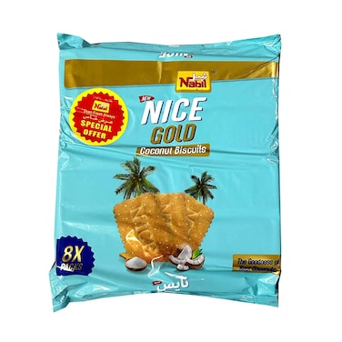 Nabil Biscuit Nice Gold Coconut 85gx8 Pieces