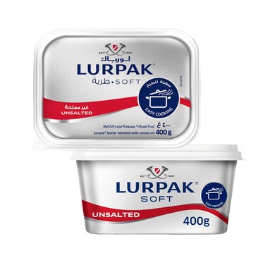 Lurpak Soft Butter Unsalted 400gx2 Pieces