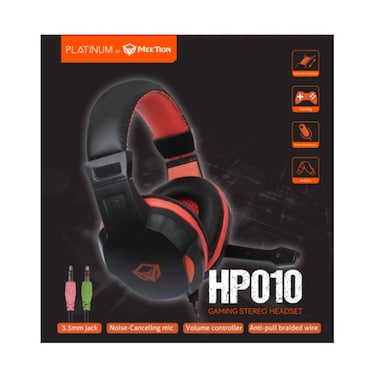 بلاتينيوم سماعة ألعاب HP010 باللون الأسود