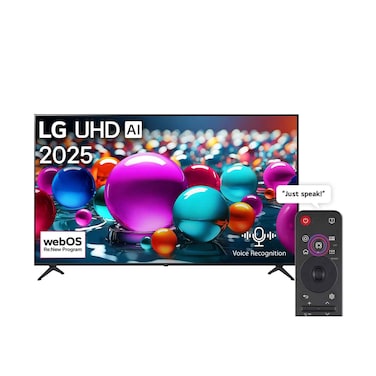ال جي تلفاز سمارت الترا اتش دي بتقنية الذكاء الاصطناعي HDR10 نظام webOS 25 موديل 2025 مقاس 55 بوصة 4K طراز 55UA85006LA