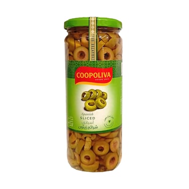 Coopoliva Spanish Sliced Green Olives 450g