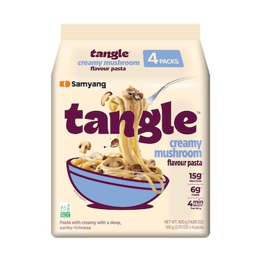 Samyang Tangle With Creamy Mushroom Flavour Pasta 105gx4 Pieces