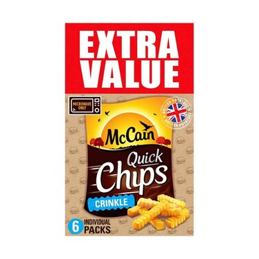 بطاطس مقلية ماكين مموجة سريعة 100 جرام × 6 قطع