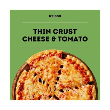 Iceland Frozen Pizza Thin Crust With Cheese &amp; Tomato 314g