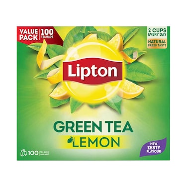 Lipton Green Tea With Lemon Flavour 1.3gx100 Pieces