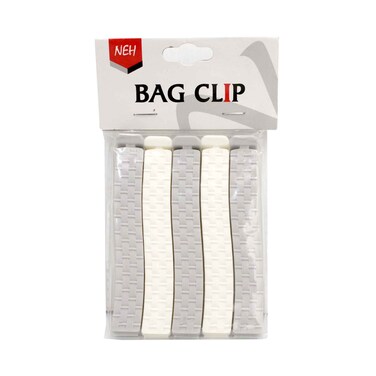 مشابك أكياس بلاستيكية بمقاس 12x1 سم عدد 5 قطع متنوعة