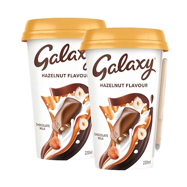 Galaxy Chocolate Milk Drink, Hazelnut Flavour 220mlx2 Pieces