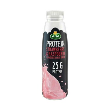 Arla Protein Strawberry &amp; Raspberry Flavoured Milk Drink 482ml
