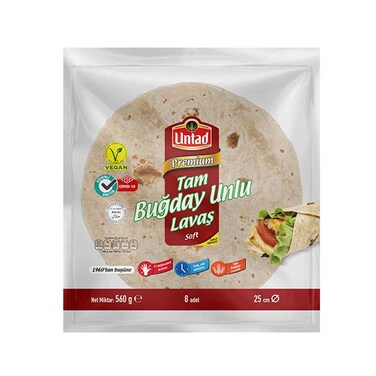 خبز تورتيلا ممتاز من أونتاد - قمح كامل 560 جم