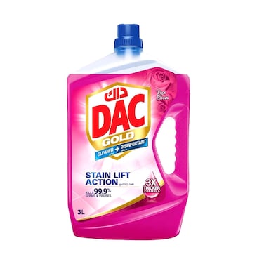 منظف ​​سائل داك جولد + مطهر لإزالة البقع برائحة زهر الورد 3 لتر
