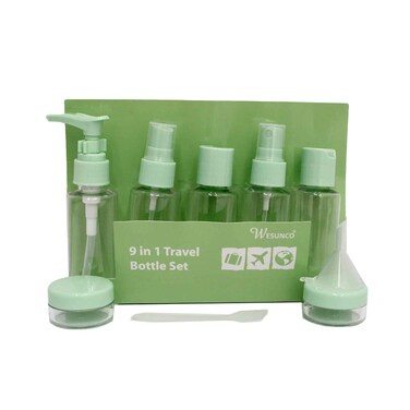 Wesunco 9 In 1 Travel Bottle Set Assorted