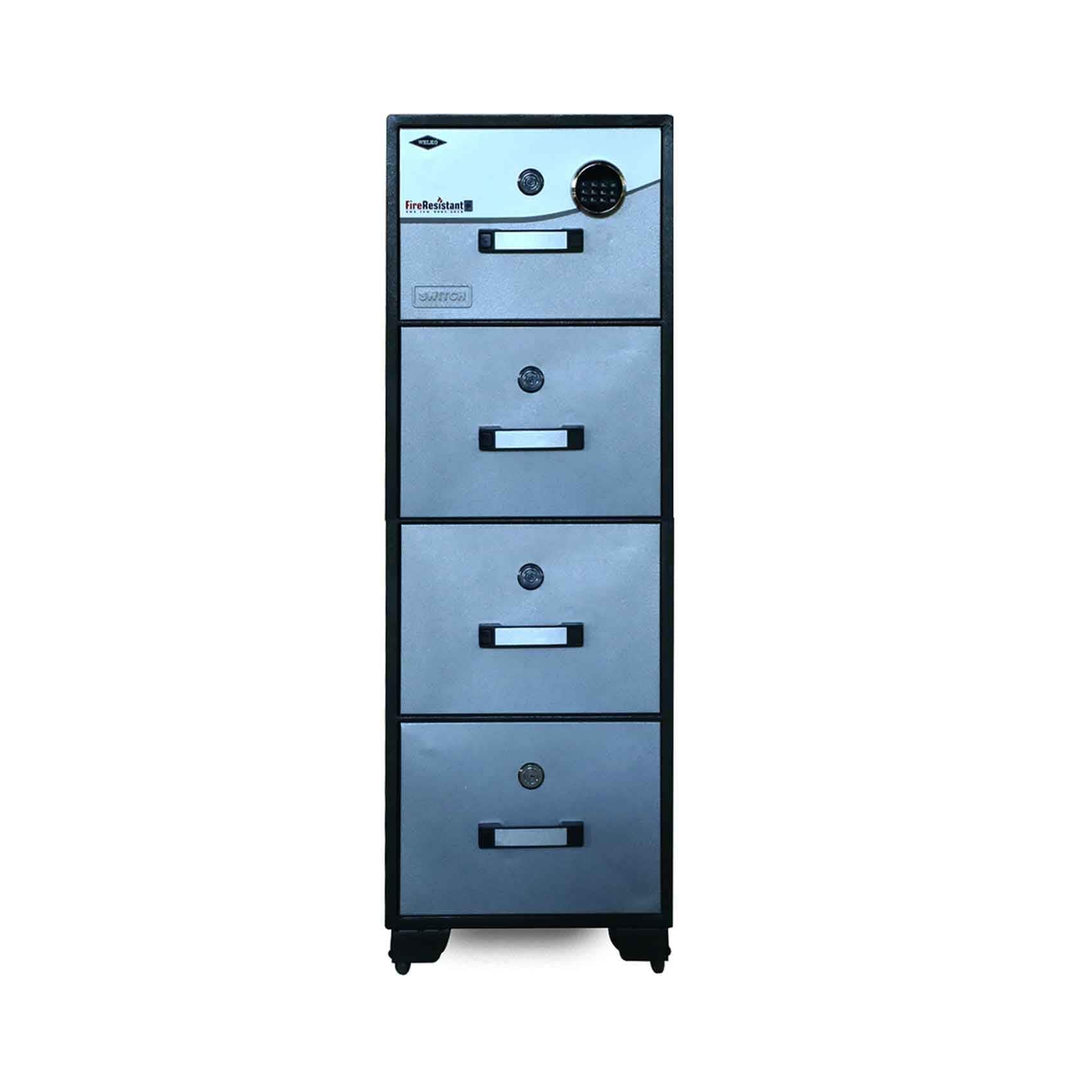Welko Fire Resistant Filing Cabinet 4 Drawers FRC4 (Plus Extra 50 Qr Supplier's Delivery Charge Outside Doha)