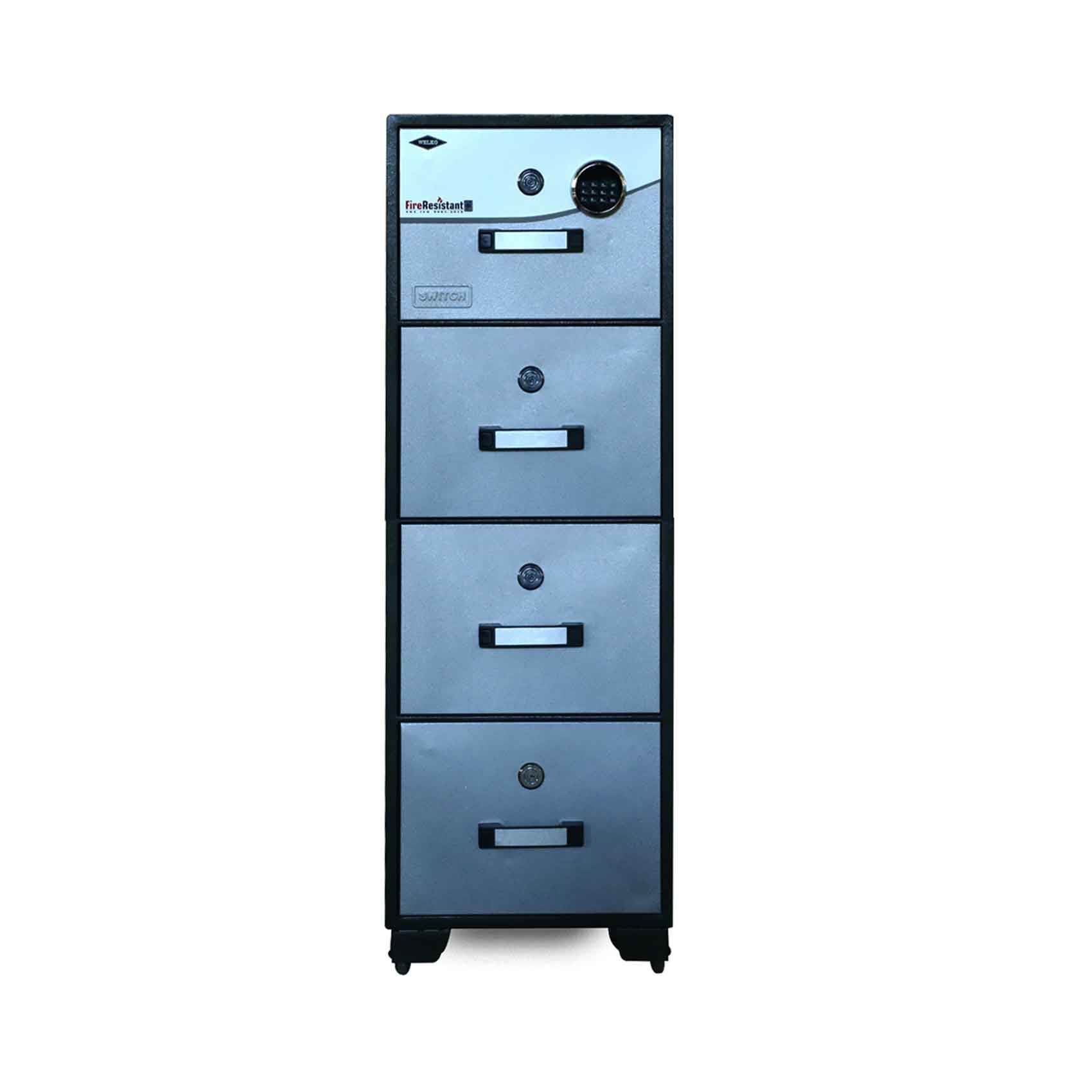 Welko Fire Resistant Filing Cabinet 4 Drawers FRC4 (Plus Extra 50 Qr Supplier's Delivery Charge Outside Doha)