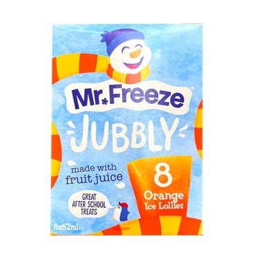 Mr Freeze Jubbly Orange Ice Lollies 62mlx8 Pieces