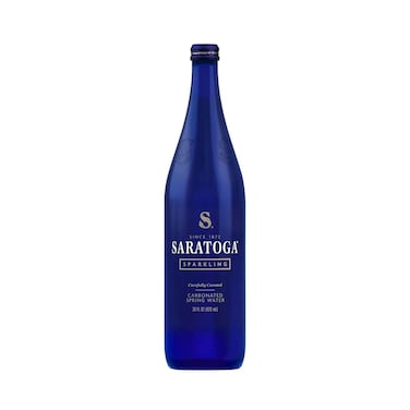 Saratoga Sparkling Carbonated Spring Water Glass Bottle 828ml