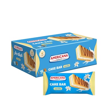 كعكة أمريكانا غير مغلفة بنكهة الفانيلا 20 جم × 12 قطعة