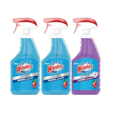 Windex Liquid Spray Glass &amp; Window Cleaner Assorted 750mlx3 Pieces