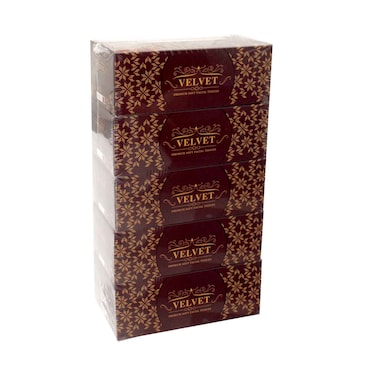 Velvet Premium Soft Facial Tissue 2ply 180x170mm Pack Of 5