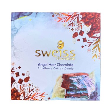 Sweiss Angel Hair Chocolate, Blueberry Cotton Candy Flavor 100g