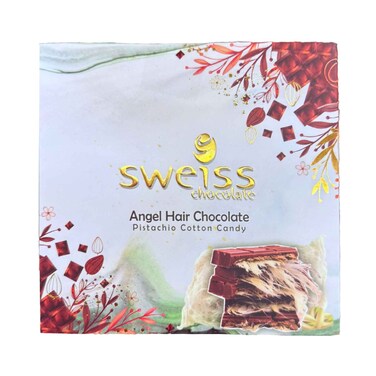 Sweiss Angel Hair Chocolate, Pistacio Cotton Candy Flavor 100g