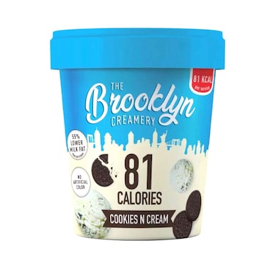 The Brooklyn Creamery Ice Cream Cup, Cookies N Cream 81 Calories 125ml