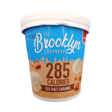 The Brooklyn Creamery Ice Cream Cup, Sea Salt Caramel 285 Calories 450ml