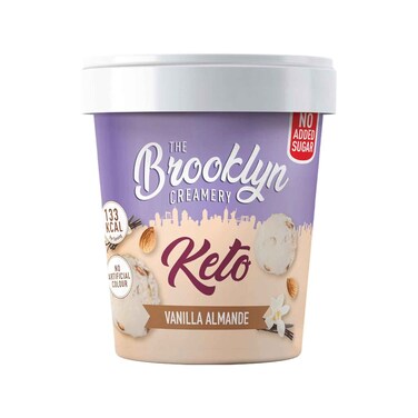 The Brooklyn Creamery Keto Ice Cream Cup, Vanilla Almande 450ml