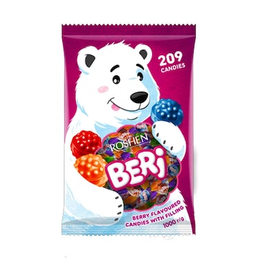 Roshen Beri Hard Candies With Berry Flavour Filling 1Kg