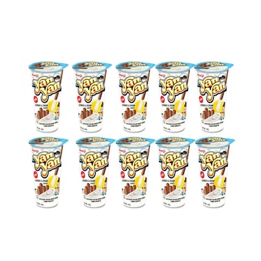 Meiji Yan Yan Cookies &amp; Cream Flavour Dip Biscuit Snack 44gx10 Pieces