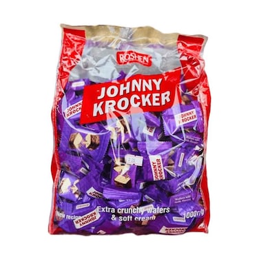 Roshen Johnny Krocker Extra Crunchy &amp; Soft Cream With Milk Flavour Filing Wafers 1kg