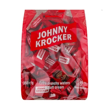 Roshen Johnny Krocker Extra Crunchy &amp; Soft Cream With Chocolate Flavour Filing Wafers 350g