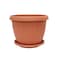 The Garden Center Terracotta Round Plastic Planter 24cm