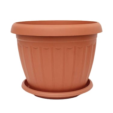 The Garden Center Terracotta Round Plastic Planter 45cm
